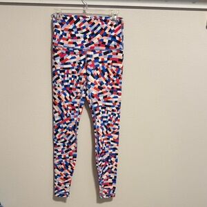 lululemon athletica Mosaic Pattern Leggings - Red, Blue, White